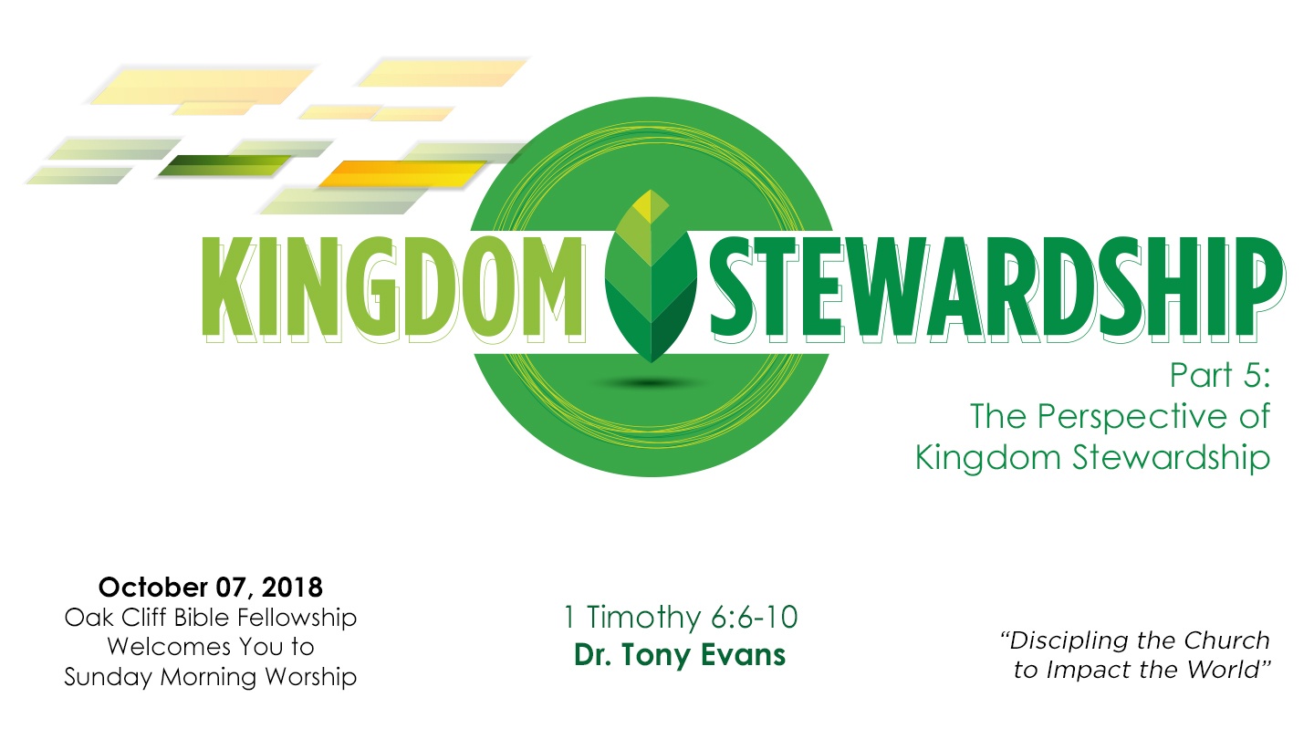 The Perspective of Kingdom Stewardship