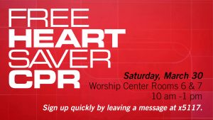 Free Heart Saver CPR Class