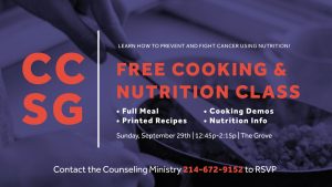 Free Cooking & Nutrition Class