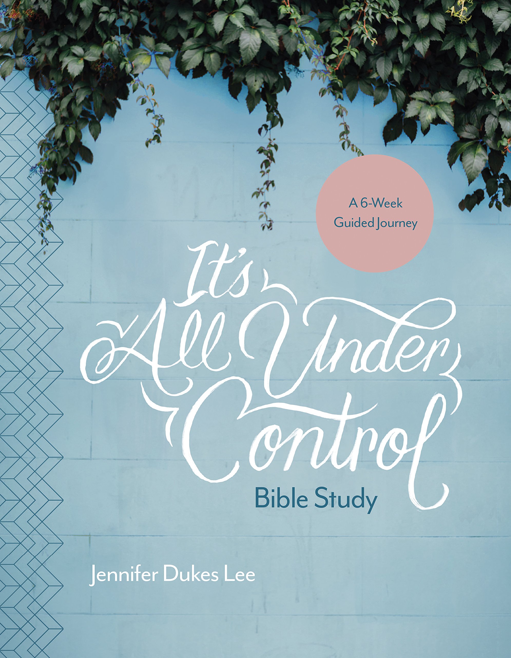 Vine-decorated blue cover of It's All Under Control Bible study by Jennifer Dukes Lee