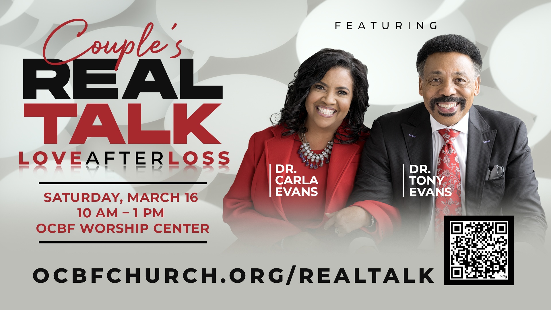 Tony Evans and Carla Evans at Couples Real Talk on Love after Loss at Oak Cliff Bible Fellowship