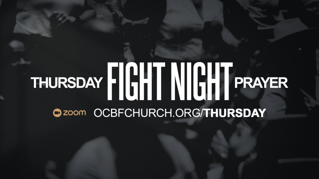 Thursday Fight Night Prayer Service Poster