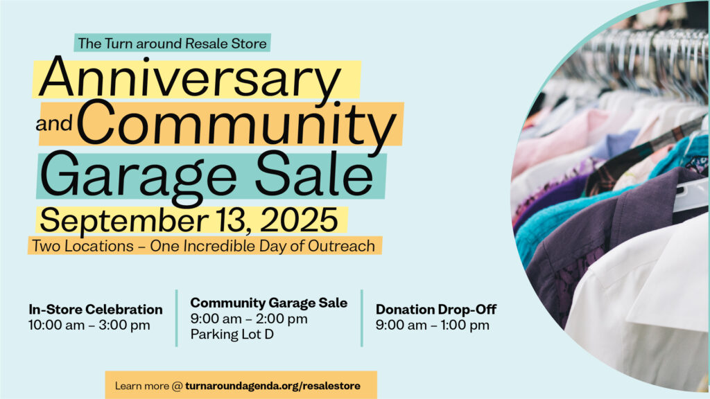 Resale Store Anniversary and Community Garage Sale Poster