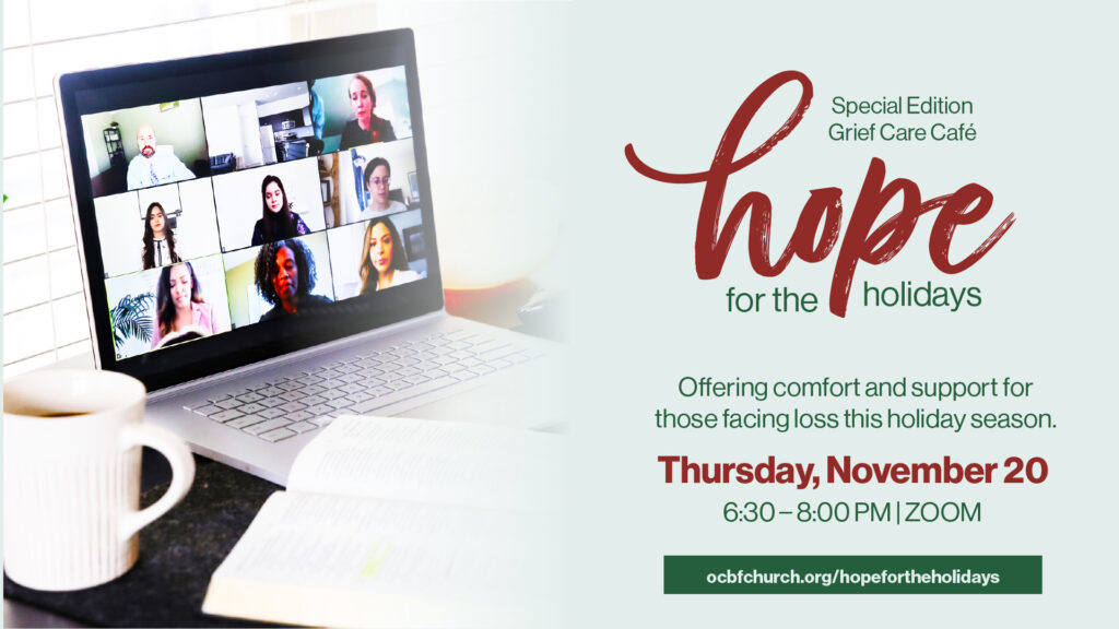 Grief Care Café: Hope for the Holidays Poster