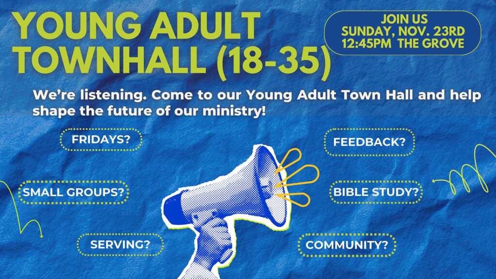 NextGen Young Adult Town Hall Poster