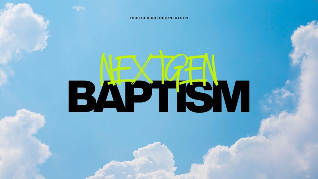 NextGen Baptism Class Poster